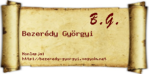 Bezerédy Györgyi névjegykártya