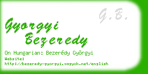 gyorgyi bezeredy business card