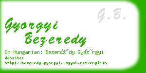 gyorgyi bezeredy business card